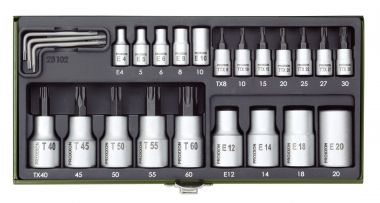 Набор головок "звездочка" TORX 1/4" + 1/2", 23 поз. PROXXON 23102 ― PROXXON