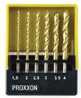 Набор спиральных сверл из быстрорежущей стали с направляющим центром, 6 поз. PROXXON 28876